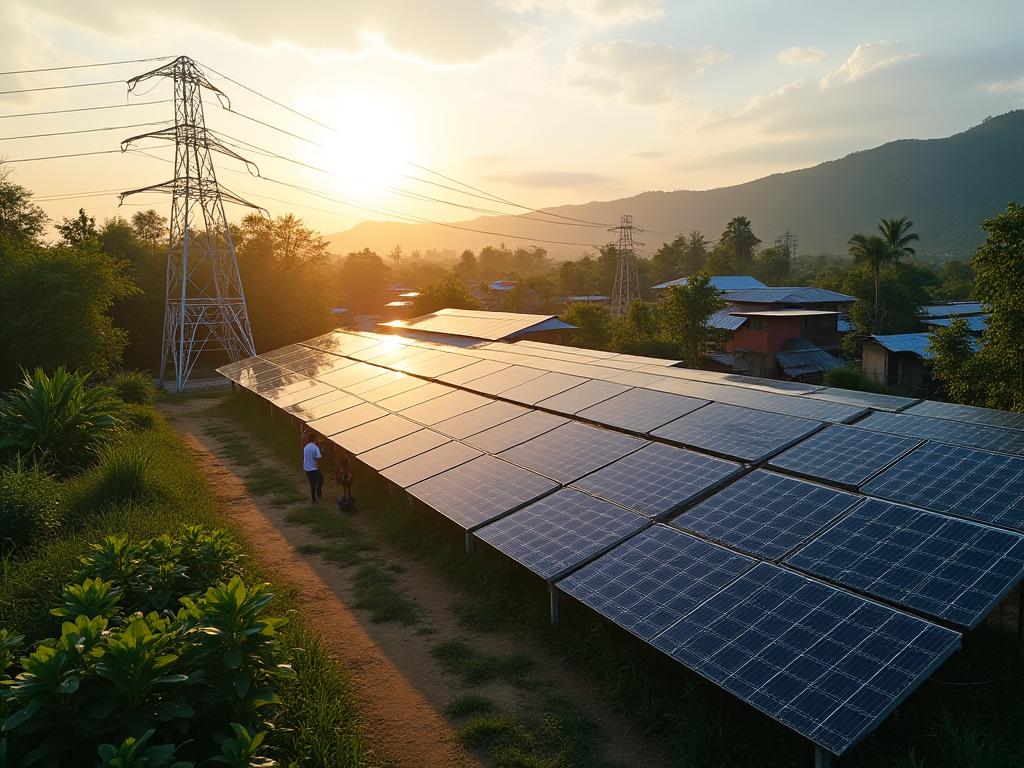 Solar microgrid sa rural community