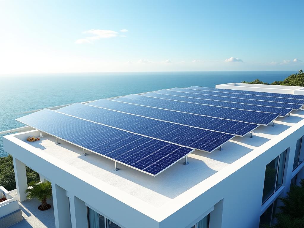 Solar panels sa hotel resort